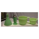 Jadeite Funnel * Shaker & Measuring Cups