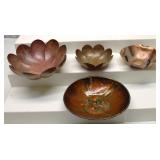 Vintage Copper Dishes set 4