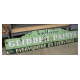 Glidden Paints Metal Enamel Advertising Sign120x28