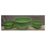 Jadeite Mixing Bowl & Chili Bowls Lot