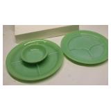 Fire-King Jadeite Restaurant Ware grill plates