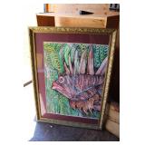 Painting lionfish against a botanical backdrop 2