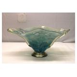 Murano-style handblown art glass bowl