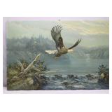 Eagle Oil on Canvas Signed M P Elliott 36" x 24"