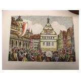 Original hand-colored etching Ernst Geissendorfer