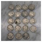 Vintage United States Buffalo Nickels19 Coins
