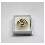 Vintage 14K Gold White Sapphire Ring