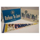 Ken Griffey Jr. & Sr. Pennant Mariners Memorabilia