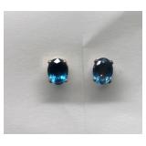 Sterling Sliver 925 Topaz Earrings