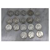 1930's 1914 / 40's & 60's Quarters 18 Coin Lot