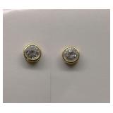 10K Gold CZ Earrings