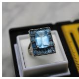 Sterling Silver 925 Topaz Ring