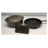 Cast Iron Pans & Bacon Press