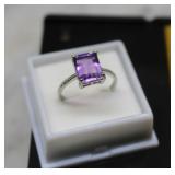 Sterling Silver 925 Amethyst Ring