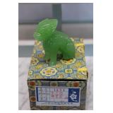 Vintage Jade Foo Dog w Original Box