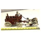 Cast Iron Wagon Fire Truck