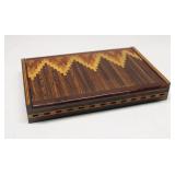 MCM Parquet-inlaid lidded wooden box