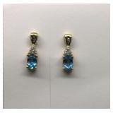 10K Gold Topaz Earrings