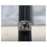 Vintage 925 Sterling Silver Mystic Topaz Ring
