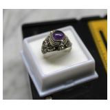 Sterling Silver 925 Poison Amethyst Ring