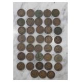 1900's Indian Head Pennies 38 Coins