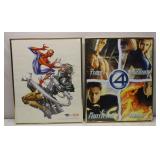 Fantastic 4 & Spiderman Framed Posters 15" x 20"