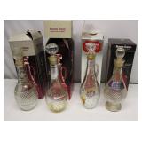 1970s Mogen David pressed glass wine decanters