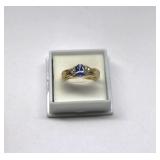 14K Gold .73 CTW Tanzanite Diamond Accent Ring