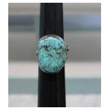Vintage Sterling Silver Turquoise Navajo Ring