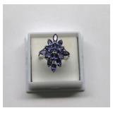10K White Gold 2.50 CTW Iolite Ring