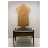 Mid Century Walnut and Cane Gentlemens Valet
