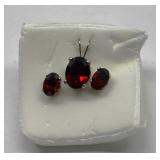 Sterling Silver Tourmoline Earrings & Pendant set