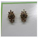Vintage 10K Gold 1,15 CTW Andalusite Earrings