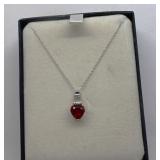 10K Gold Ruby Pendant Necklace
