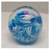 Vintage Art Glass Dynasty Paperweight 4" R