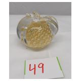 FM Konstglas Ronneby Sweden Apple Paperweight