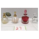 Vintage Perfume Bottles set of 4