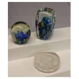 Art Glass Paperweights set 3