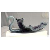 Mid Century Art Glass Swan