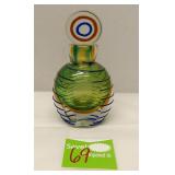 Murano Italian Art Glass Sommerso Perfume Bottle