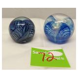 Vintage Art Glass Paperweights set 2