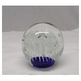 Vintage Art Glass Paperweight 4" R