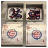 Chicago Cubs porcelain Christmas Ornaments