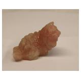 Rose Quartz Carved Cat Figure
