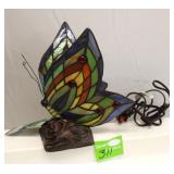 Tiffany Style Stained Glass Butterfly Nightlight