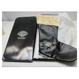 Harley-Davidson black leather Christmas Stocking