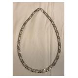 Vintage Heavy Large Sterling Silver Necklace