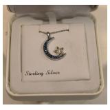 Sterling Silver Moon & Star Necklace
