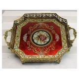 Metal Ornate Servint Tray