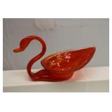 Mid Century Art Glass Swan